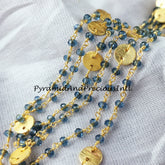 Blue Topaz Rosary Chain, Blue Chain, Charm Chain, Jewelry Making Chain, Women Chain, Necklace Chain – SELLING BY FOOT